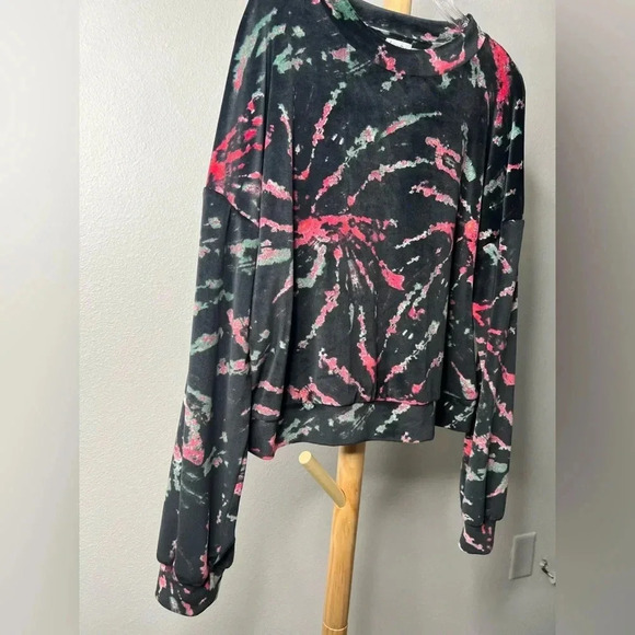 Junior's Drop Shoulder Velour Pullover sweater size XLarge - Picture 4 of 6